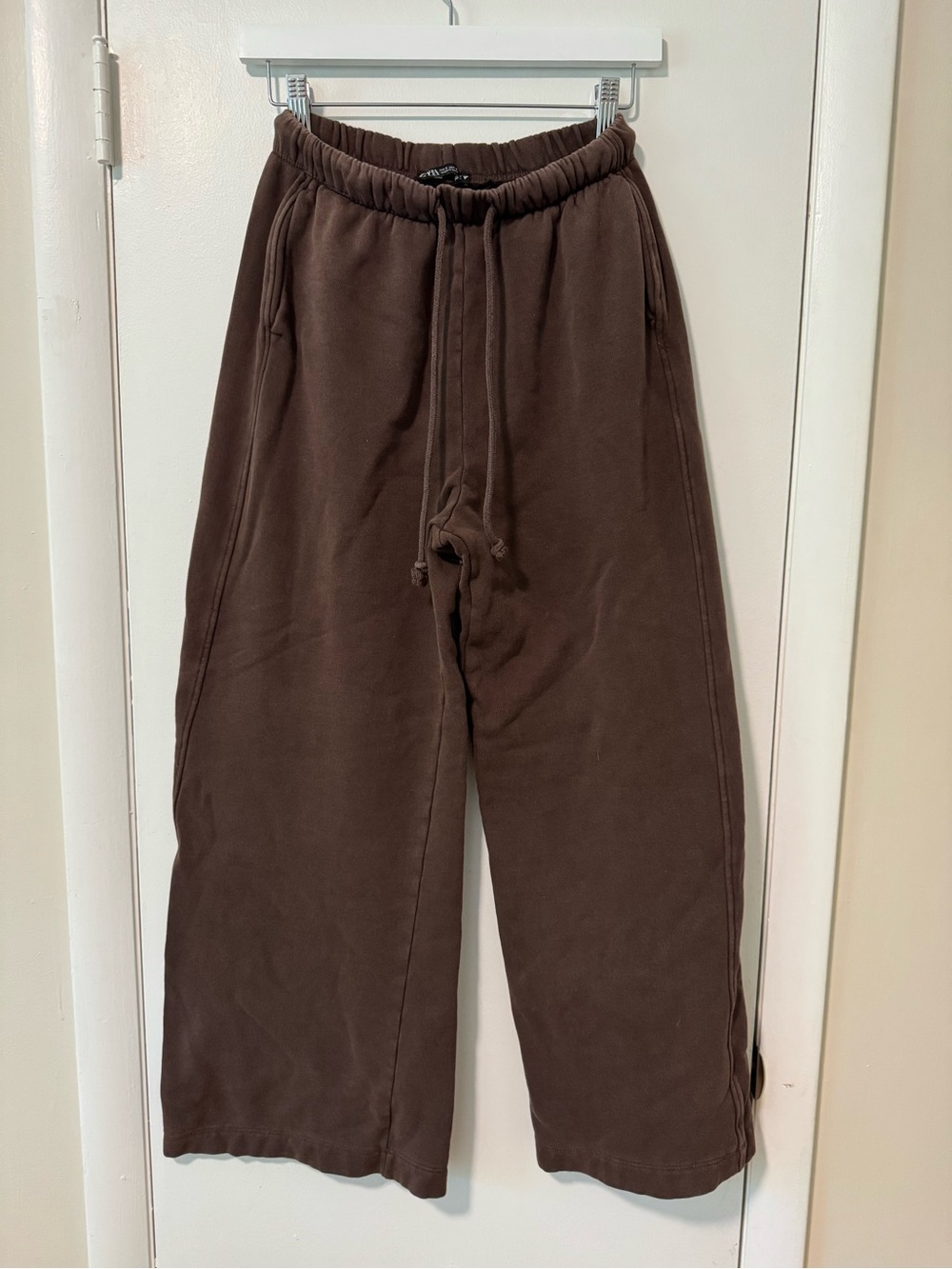 Zara Dark Brown Drawstring Jogger Pants